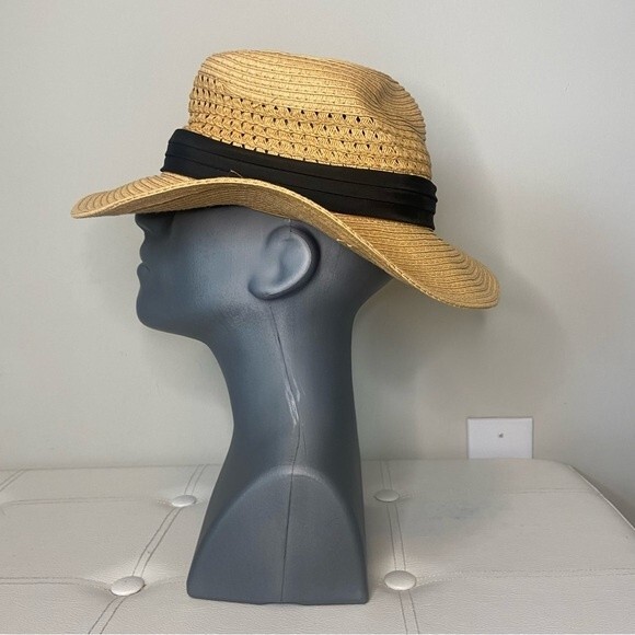 Tommy Bahama Straw Sun Hat Size Large XL Paper Braid Coolmax SPF 50+ Beach Sun